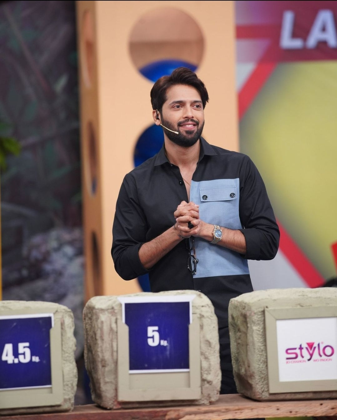 Black Cotton Jacket with Loose Pants