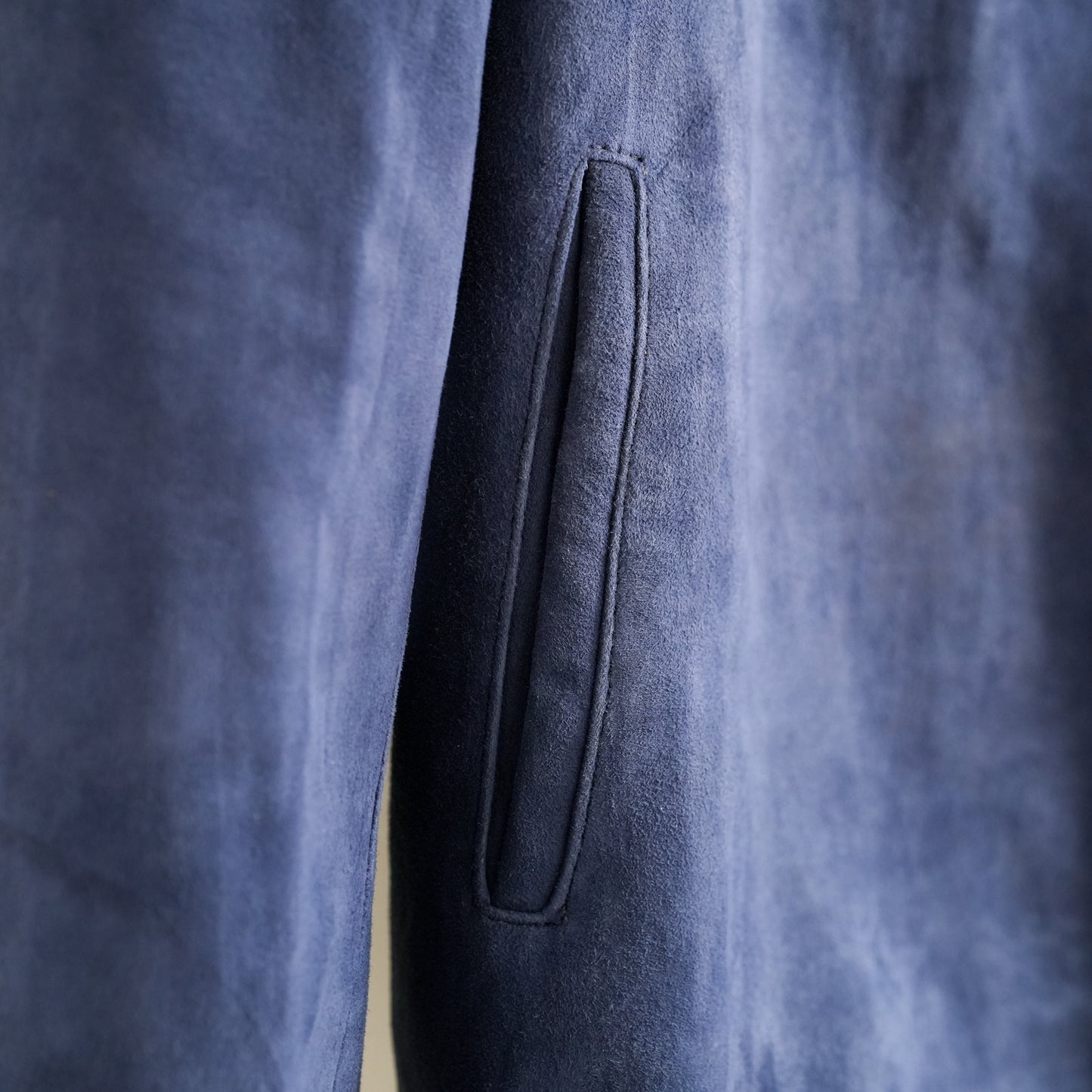 Blue Suede Genuine Leather Jacket