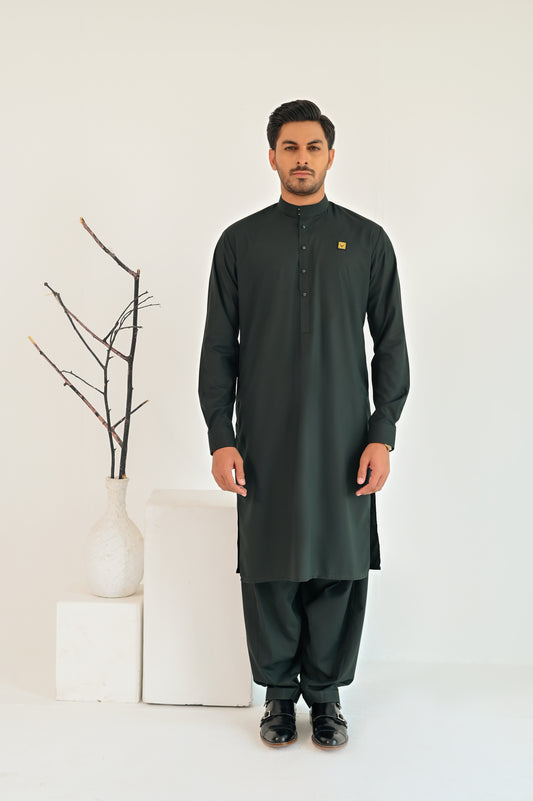 Bottle Green Kurta Shalwar