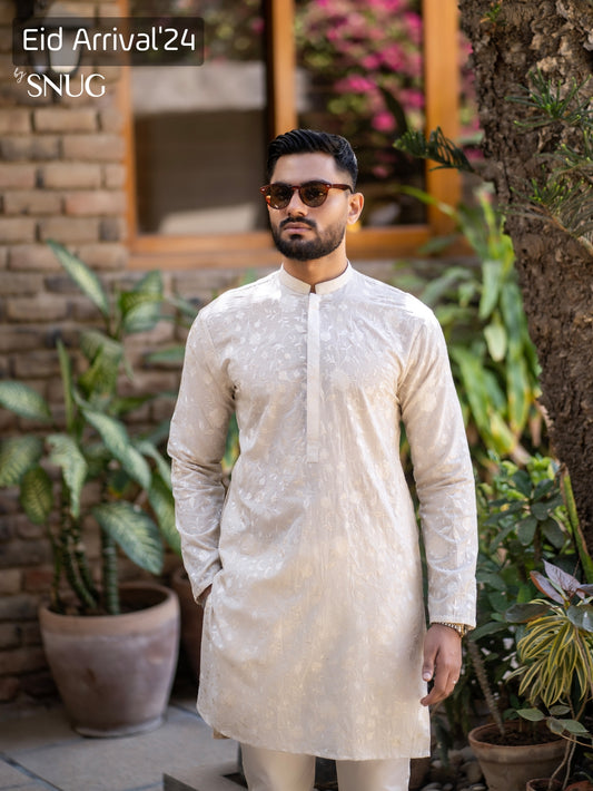 Floral Luxe: Embroidered Kurta Trouser by Snug.