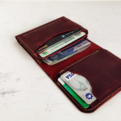 Blueberry Cow Leather Wallet