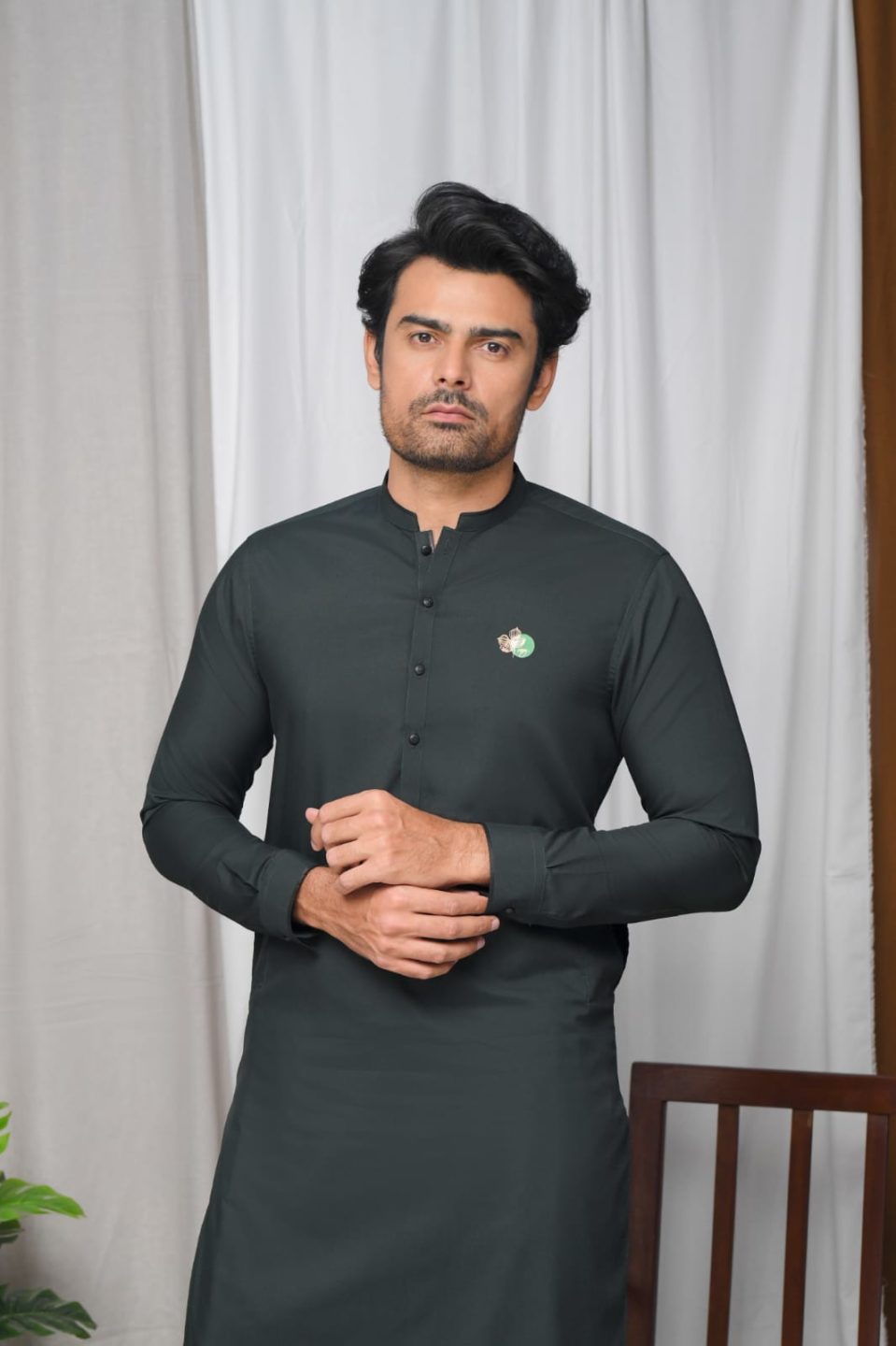 Green Premium Wash and Wear Qamiz Shalwar