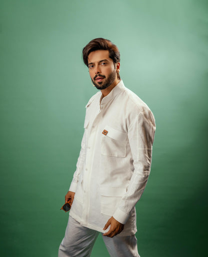 Linen Safari Kurta Trouser.