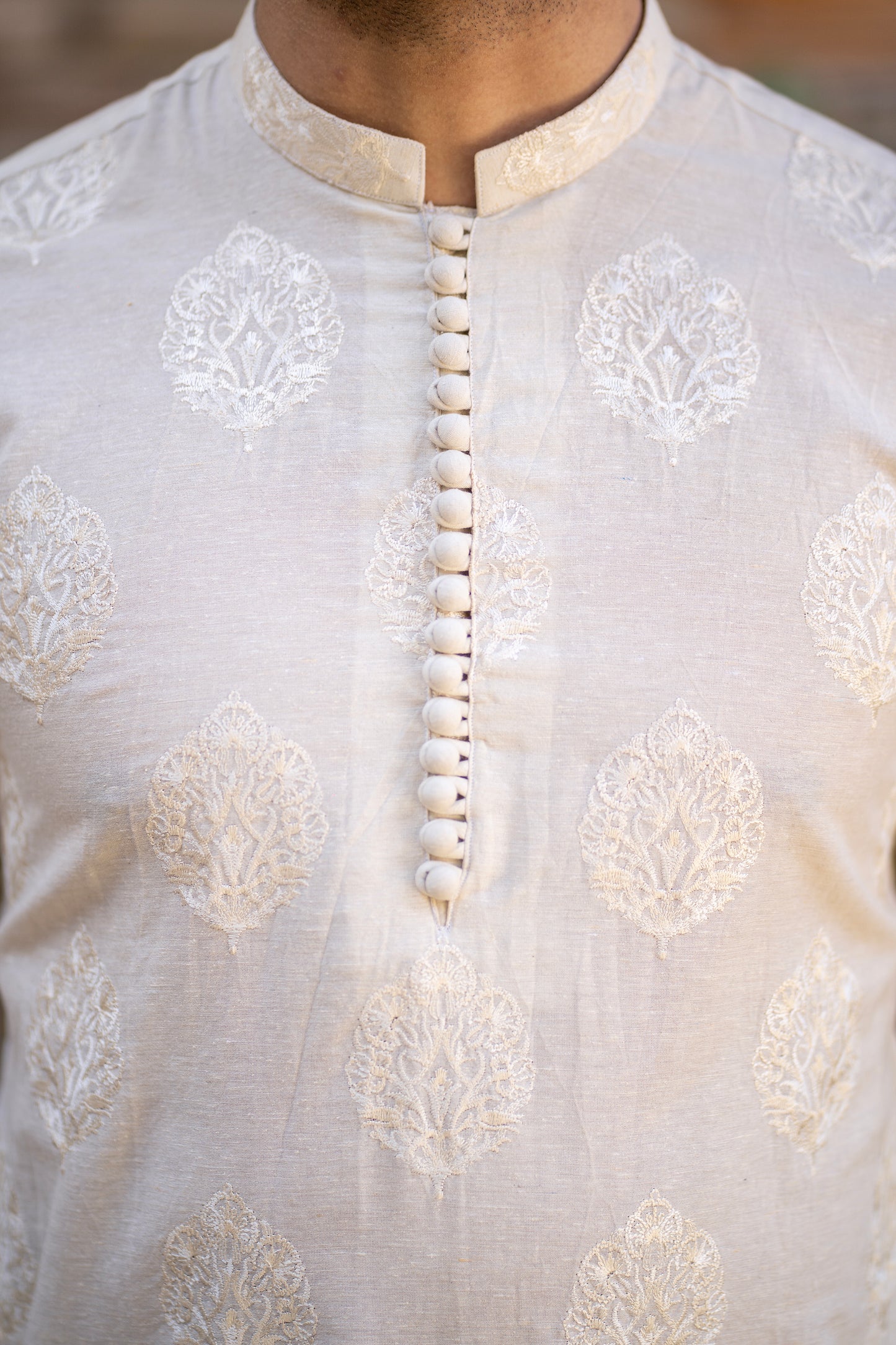 Leaf Luxe: Embroidered Kurta Trouser by Snug.