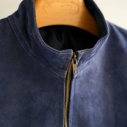 Blue Suede Genuine Leather Jacket