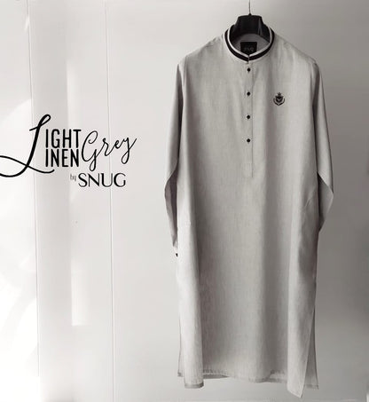 Light Grey Linen Kurta and Trouser