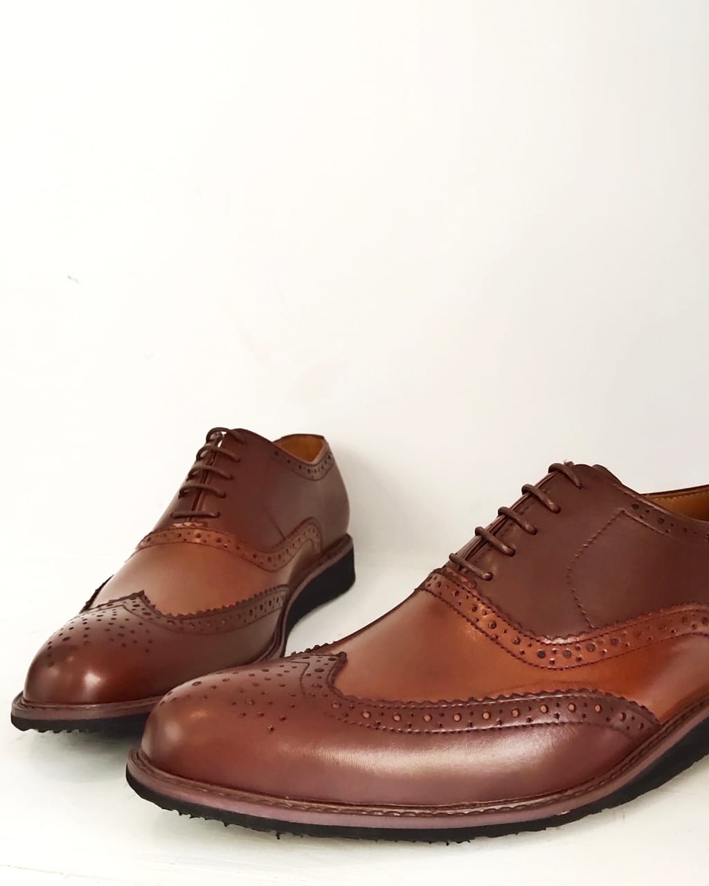 Dual Leather Wing tip With Vibram Dutch Sole
