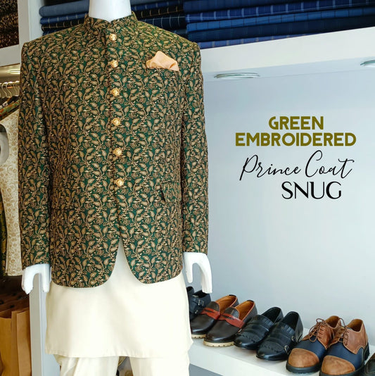 Green Embroidered Prince Coat.
