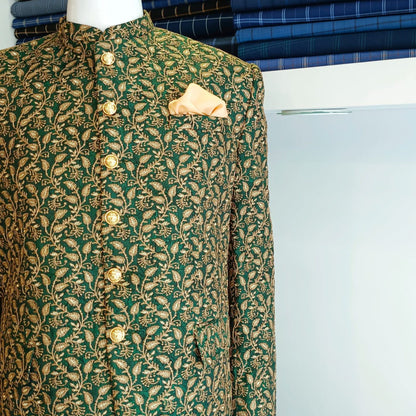 Green Embroidered Prince Coat.