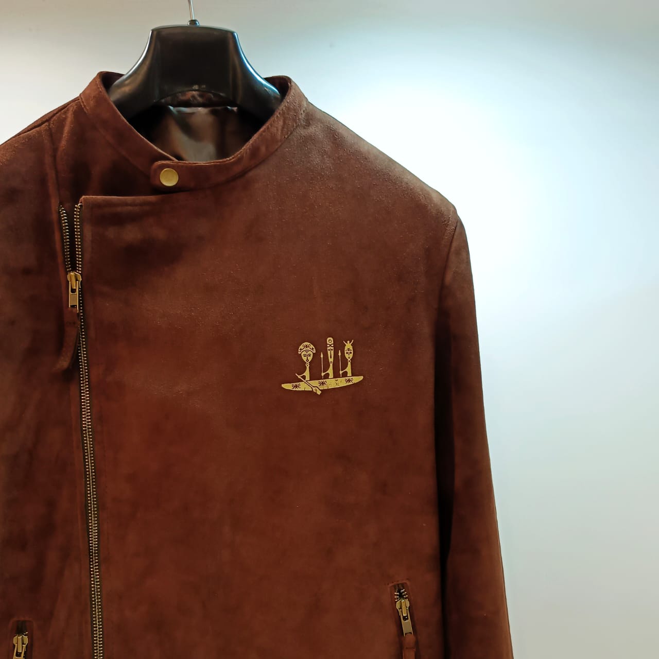 Nubuck Brown Leather Jacket