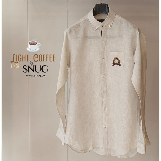 Light Coffee Linen Shirt