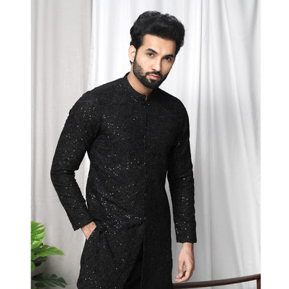 Embroidered Front Open Kurta Trouser