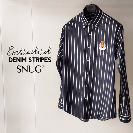Embroidered Denim Stripes by Snug.