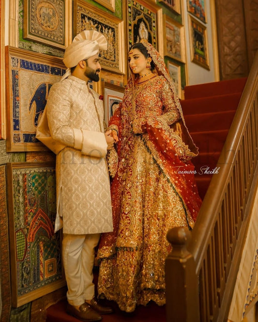 Light Gold Embroidered Sherwani - #ClientDiaries
