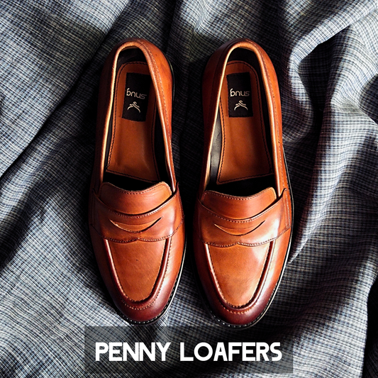 Brown Shaded Penny Loafers